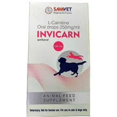 SAVAVET INVICARN ORAL DROPS 120ML FOR DOGS AND CATS